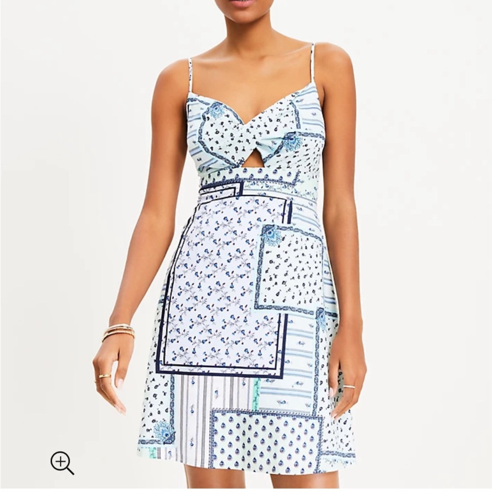 Patchwork Twist Cutout Cami Dress